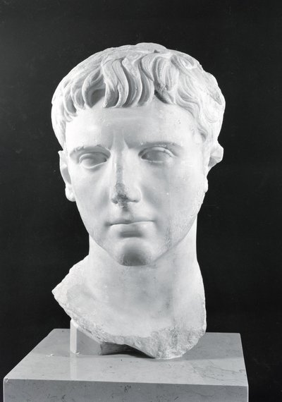 Głowa Cezara Augusta (63 p.n.e.-14 n.e.) autorstwa Roman