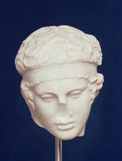 Głowa Diadumenos (marmur) (patrz również 293766) autorstwa Roman