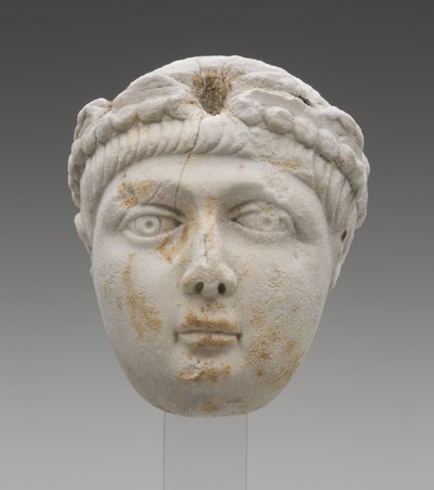 Głowa cesarza Honoriusza jako dziecko, koniec IV wieku naszej ery (marmur) autorstwa Roman