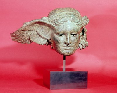 Głowa Hypnos, czyli Sen, kopia hellenistycznego oryginału, I-II w. n.e. (brąz) autorstwa Roman