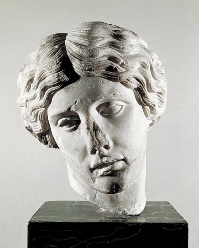 Głowa amazonki (rzeźba z marmuru, II wne) autorstwa Roman