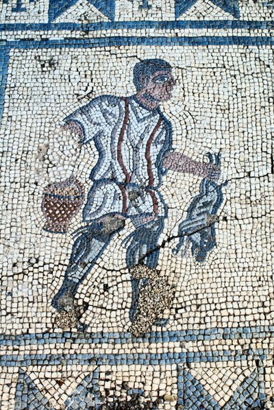 Myśliwy w ogrodzie rzymskim (mozaika) autorstwa Roman