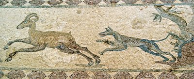 Scena myśliwska, Dom Dionizosa, Pafos, Cypr (mozaika) autorstwa Roman
