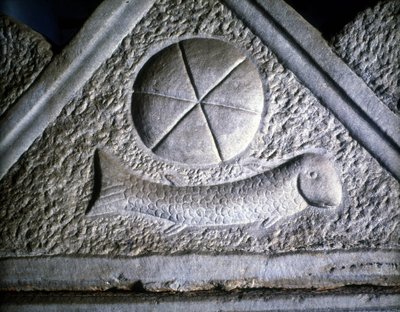 Ictus: ryba, symbol chrześcijański. II wiek. autorstwa Roman
