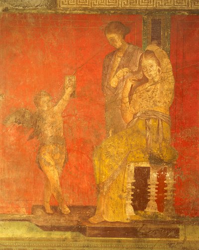 Obrzędy inicjacji kultu Dionizosa, fresk z Villa Dei Misteri autorstwa Roman