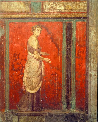 Obrzędy inicjacji kultu Dionizosa, fresk z Villa Dei Misteri autorstwa Roman
