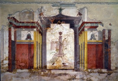 Widok wnętrza fresków sali masek autorstwa Roman