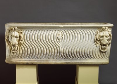 Marmurowy sarkofag strigilowany, 220 AD (marmur) autorstwa Roman