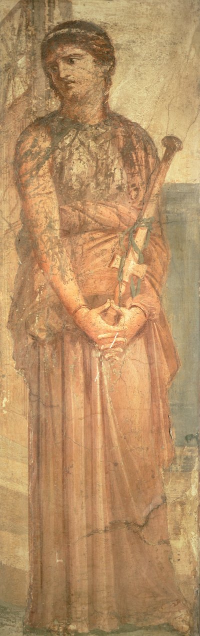 Medea kontemplująca morderstwo swoich synów, z Herkulanum (fresk) autorstwa Roman