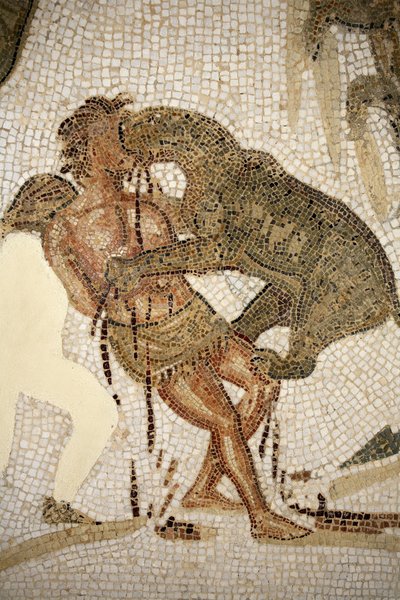Mozaika ilustrująca tortury skazańca (mozaika) autorstwa Roman