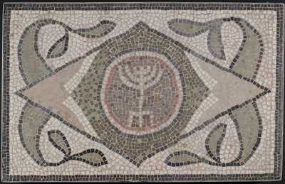 Mozaika Menory, VI wiek n.e. (kamień i zaprawa) autorstwa Roman