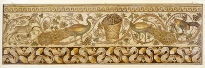 Mozaika z ramką zwoju winorośli z pawiami, Antiochia, 526-540 autorstwa Roman