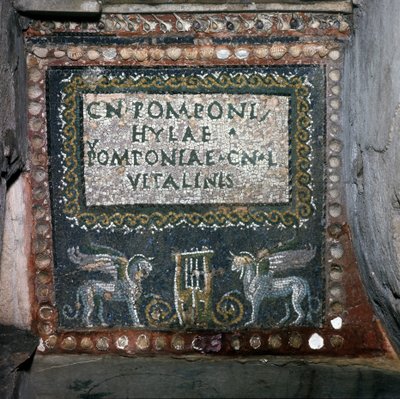 Mozaika grobu Pomponiego Hylaxa w Rzymie. autorstwa Roman