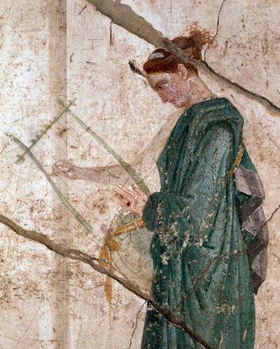 Muzyk pan, wśród nimf (fresk autorstwa Roman