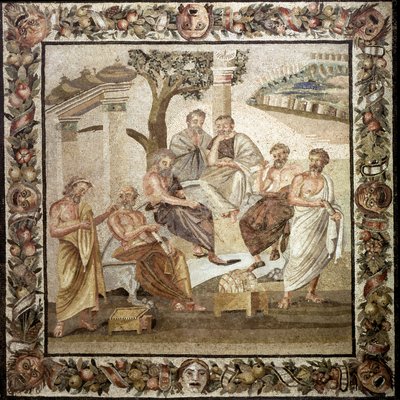 Akademia Platona, II wpne (mozaika) autorstwa Roman
