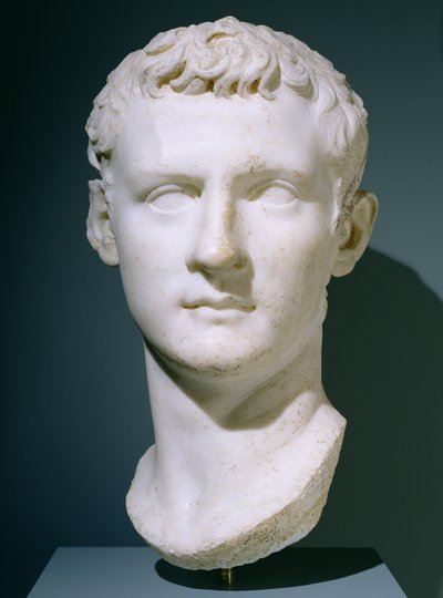 Portret cesarza Kaliguli, 37-40 ne (marmur) autorstwa Roman