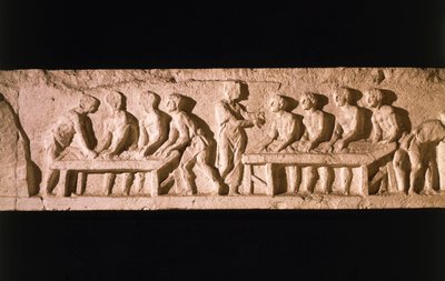 Relief przedstawiający piekarnię, z grobu Eurysaces the Baker, Porta Maggiore, Rzym, 50-20 pne autorstwa Roman
