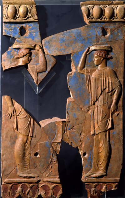 Płaskorzeźba z terenu świątyni Apollina, Palatyn, Rzym (terakota) autorstwa Roman