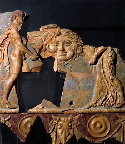 Płaskorzeźba z terenu świątyni Apollina, Palatyn, Rzym (terakota) autorstwa Roman
