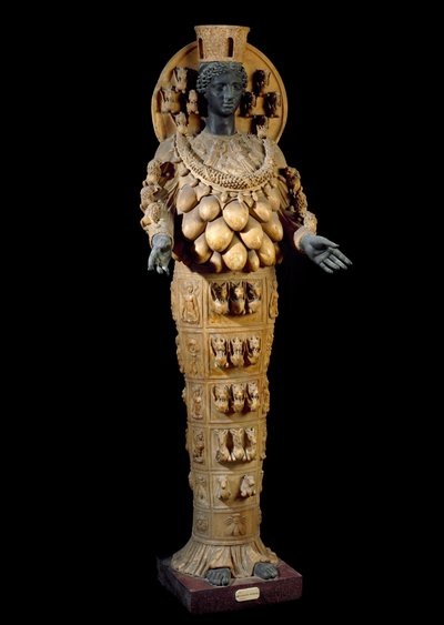 Sztuka rzymska: Artemida Ephese - Rzeźba rzymska po greckim oryginale w Efezie - Rzeźba z albastra i brązu autorstwa Roman