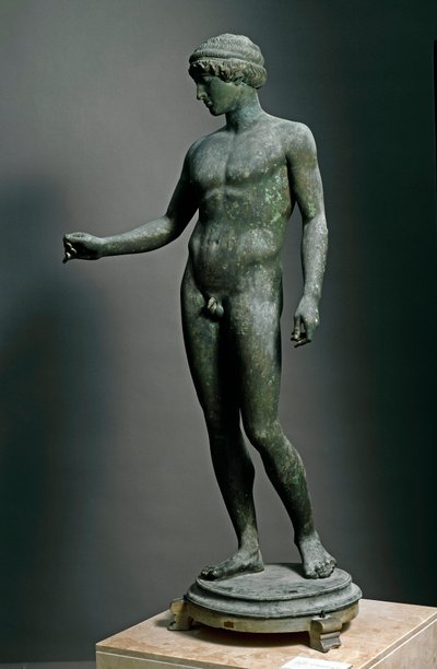 Sztuka rzymska: „”Efeb”” Rzeźba z brązu według greckiego oryginału, z Pompejów autorstwa Roman