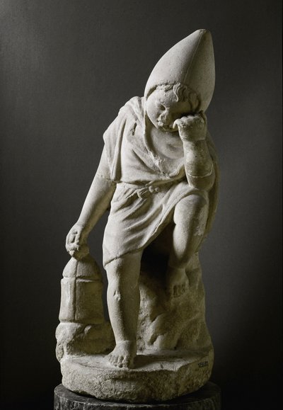 Sztuka rzymska: Rzeźba „Śpiący niewolnik”. I wiek p.n.e. Rzym, Museo Nazionale Romano - Sztuka rzymska. Młody śpiący niewolnik. Marmur autorstwa Roman