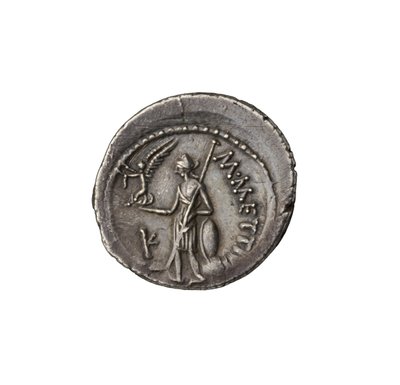 Moneta rzymska republikańska z Rzymu, 44 pne (srebrna) autorstwa Roman