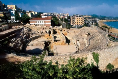 Amfiteatr rzymski, Estragon, Katalonia, Hiszpania autorstwa Roman