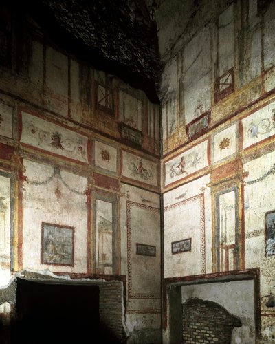 Sztuka rzymska: wewnętrzny widok domus aurea lub Dom Doree: cesarski pałac starożytnego Rzymu, zbudowany przez Nerona. Rzym, Włochy autorstwa Roman