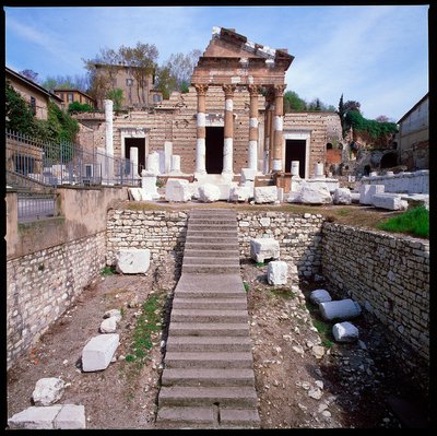 Sztuka rzymska: widok stolicy (capitolium), 73 AD, Brescia Włochy autorstwa Roman
