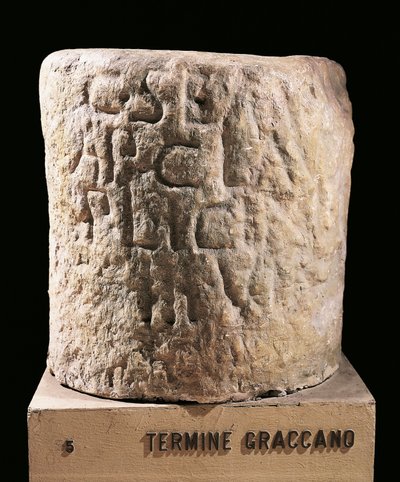 Cywilizacja rzymska, kamień graniczny, który wyznaczał działki wyznaczone przez prawa Gracchiego autorstwa Roman