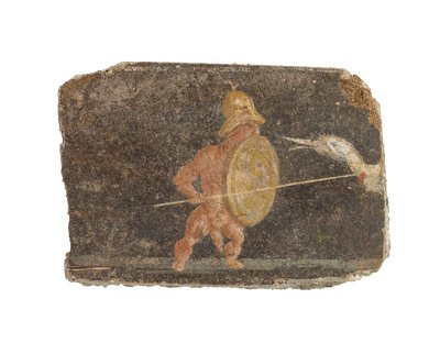 Fragment rzymskiego malowidła ściennego, ok. I-II w. (fresk) autorstwa Roman