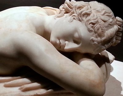 Śpiący Hermafrodyta: marmurowa rzeźba, sztuka rzymska autorstwa Roman
