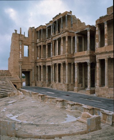 Scena teatru rzymskiego, II-III w. autorstwa Roman