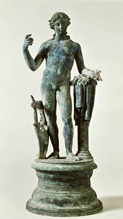 Posąg Apolla z Domu Czerwonych Ścian, Pompeje, ok. 30 r. n.e. (brąz) autorstwa Roman