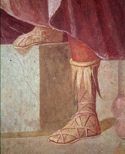 Stopy Agamemnona w ofierze Ifigenii (fresk autorstwa Roman