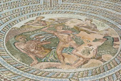 Tezeusz i Minotaur, Dom Tezeusza, Pafos, Cypr (mozaika) autorstwa Roman