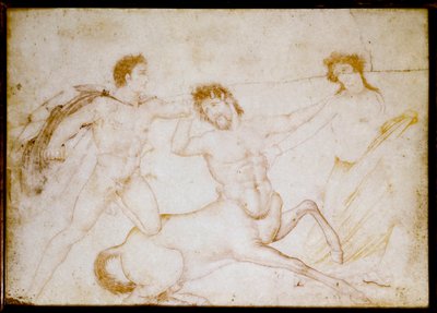 Tezeusz i centaur (rysunek na marmurze) autorstwa Roman