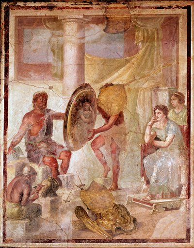Thetis w kuźni Wulkana (fresk) autorstwa Roman