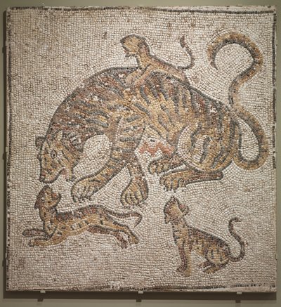Tygrysica i młode, ok.300 AD autorstwa Roman