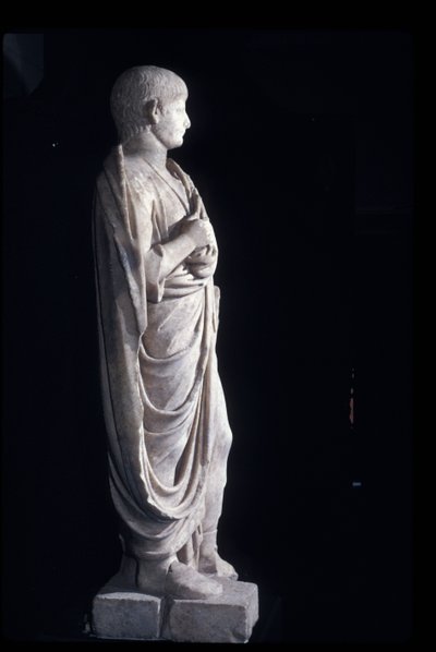 Togate statua młodego Nerona, ok.50AD (marmur) autorstwa Roman