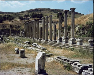 Widok na sanktuarium Asklepiosa (283 do 133 p.n.e.) autorstwa Roman
