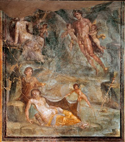 Ślub Zefira i bogini Chloris (fresk, 45-79 r.) autorstwa Roman
