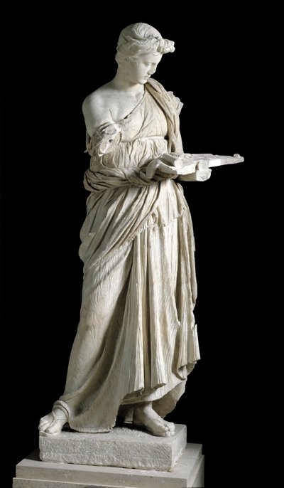Dziewica z Anzio. Rzymska rzeźba z marmuru według greckiego oryginału z brązu z lat 240-230 p.n.e. Początek II wieku p.n.e. Rozmiar 174 cm Rzym, Narodowe Muzeum Rzymskie autorstwa Roman