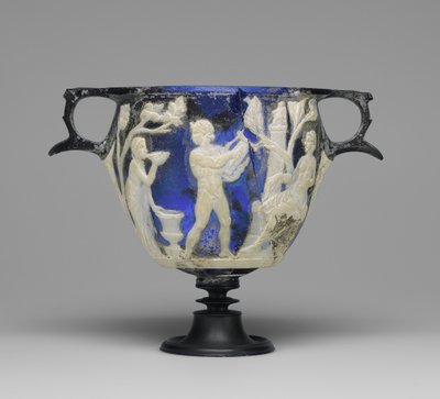 Cameo Glass Skyphos, c.1 AD (szkło) autorstwa Roman Imperial Period