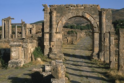 Karta, łuk i świątynia Wenus (po lewej), Okres Wysokiego Cesarstwa (27 p.n.e.-395 n.e.) autorstwa Roman Imperial Period