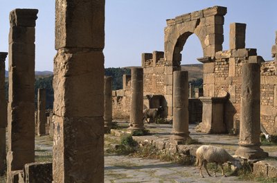 Cardo i wejście na targ Cosinius, wysoki okres cesarski (27 pne-395 ne) autorstwa Roman Imperial Period