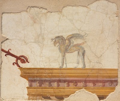 Griffin na szczycie belkowania, Pompeje autorstwa Roman Imperial Period