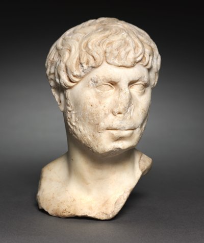 Głowa brodatego mężczyzny, ok.125 (marmur) autorstwa Roman Imperial Period