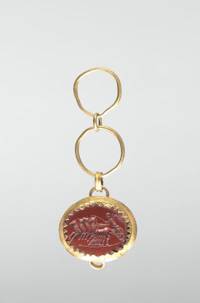 Intaglio ze zwycięstwem w rydwanie autorstwa Roman Imperial Period